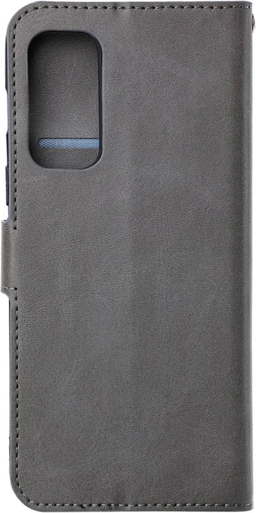 Samsung Galaxy A73 5G Hoesjes – Portemonnee Bookcase – Pasjeshouder – 3x Gehard Glas Screenprotector – Grijs-Ilumina Benelux