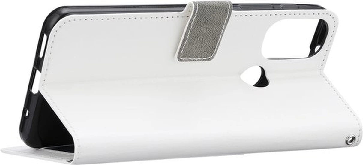 Motorola Moto G31/G41 Hoesjes – Portemonnee Hoes – Pasjeshouder – Magneetsluiting – Wit