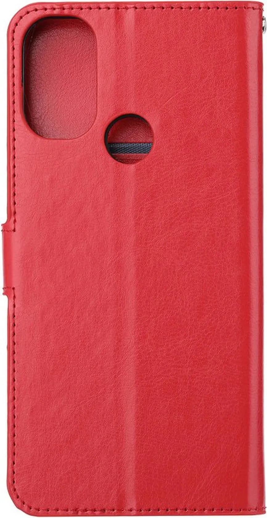 Motorola Moto G200 5G Hoesjes – Bookcase Portemonnee – Pasjeshouder – 3x Screenprotector – Rood-Ilumina Benelux