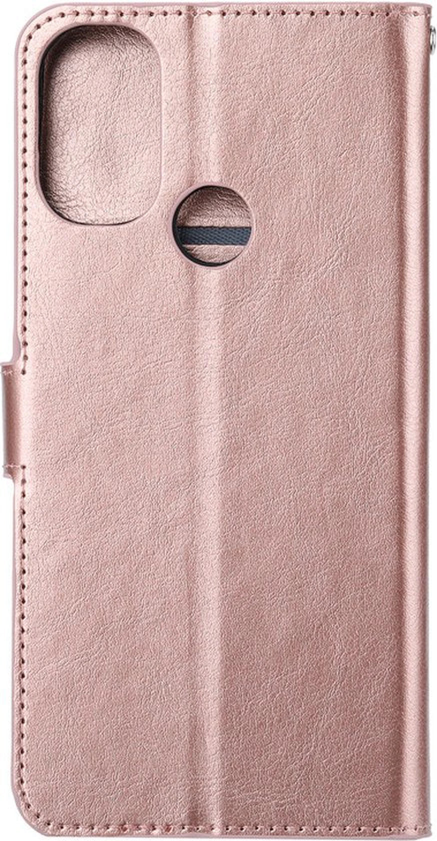 Motorola Moto G52/G82 Hoesjes – Bookcase Portemonnee – Pasjeshouder – 1x Screenprotector – Roségoud