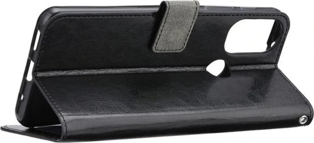 Motorola Edge 30 Hoesjes – Bookcase Portemonnee – Pasjeshouder – Inclusief Screenprotector – Zwart-Ilumina Benelux