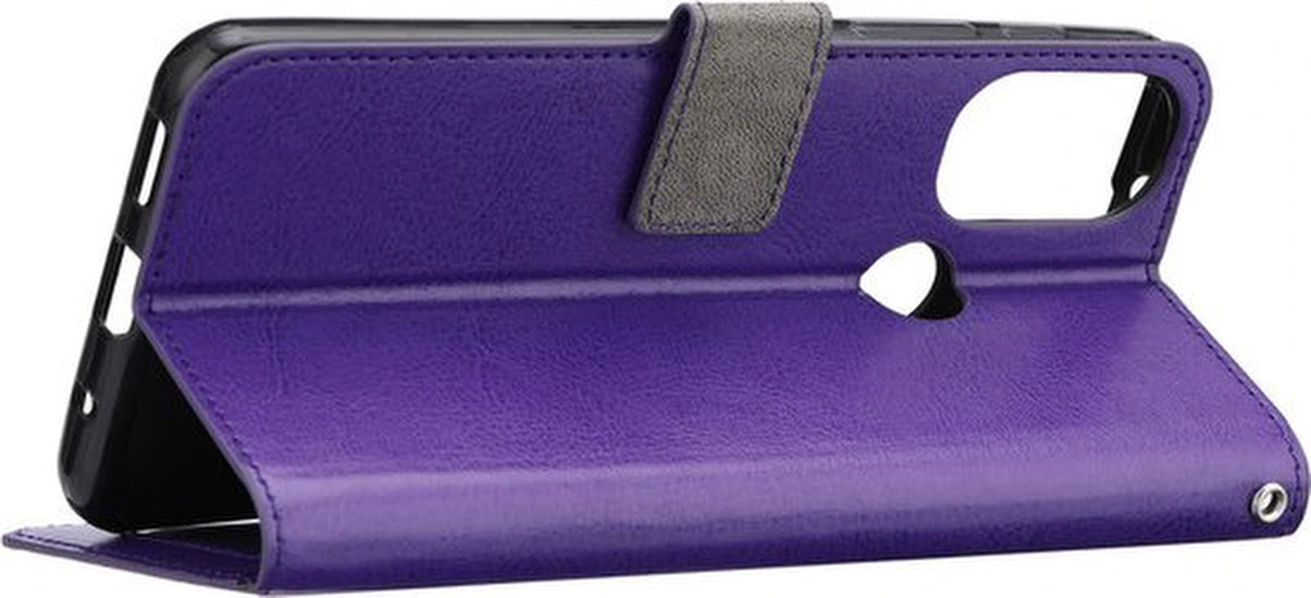 Motorola Edge 30 Pro Hoesjes – Bookcase Portemonnee – Pasjeshouder – Magneetsluiting – Paars