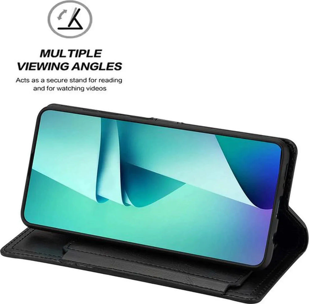 Samsung Galaxy A32 4G Hoesjes – Bookcase Portemonnee Hoes – Ritssluiting – 5 Pasjeshouder – Zwart-Ilumina Benelux