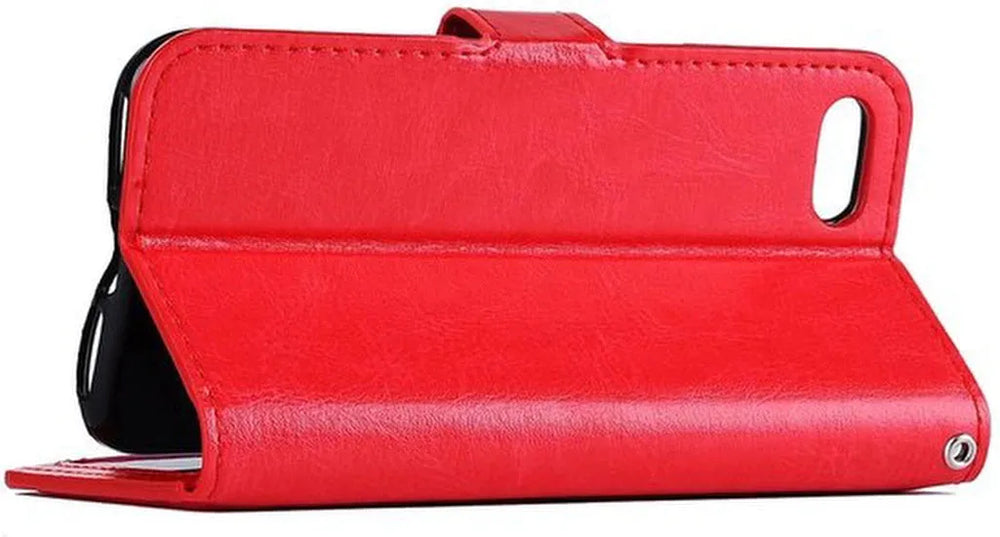 iPhone 6/6s Hoesjes – Bookcase Portemonnee Hoes – Magneetsluiting – Inclusief Screenprotector – Rood-Ilumina Benelux