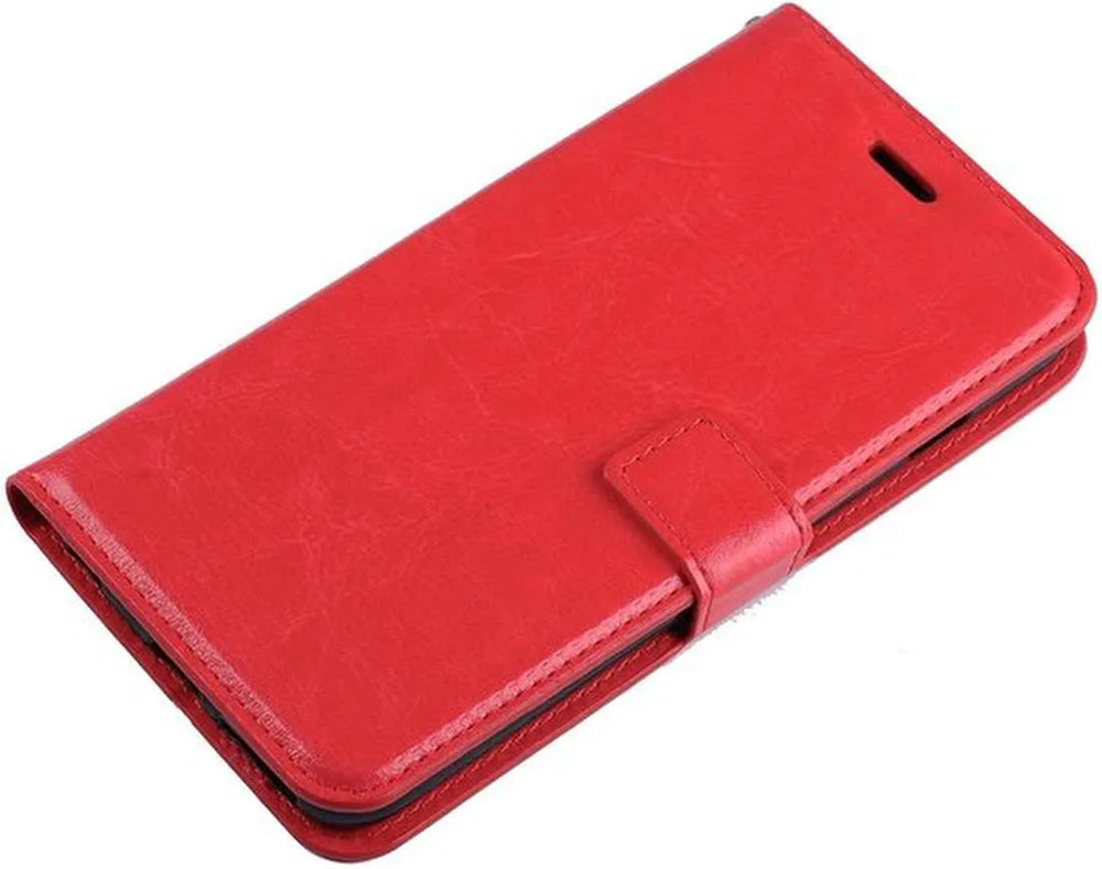 iPhone 7 Plus / 8 Plus Hoesjes – Portemonnee Hoes – Bookcase – Pasjeshouder – Rood-Ilumina Benelux