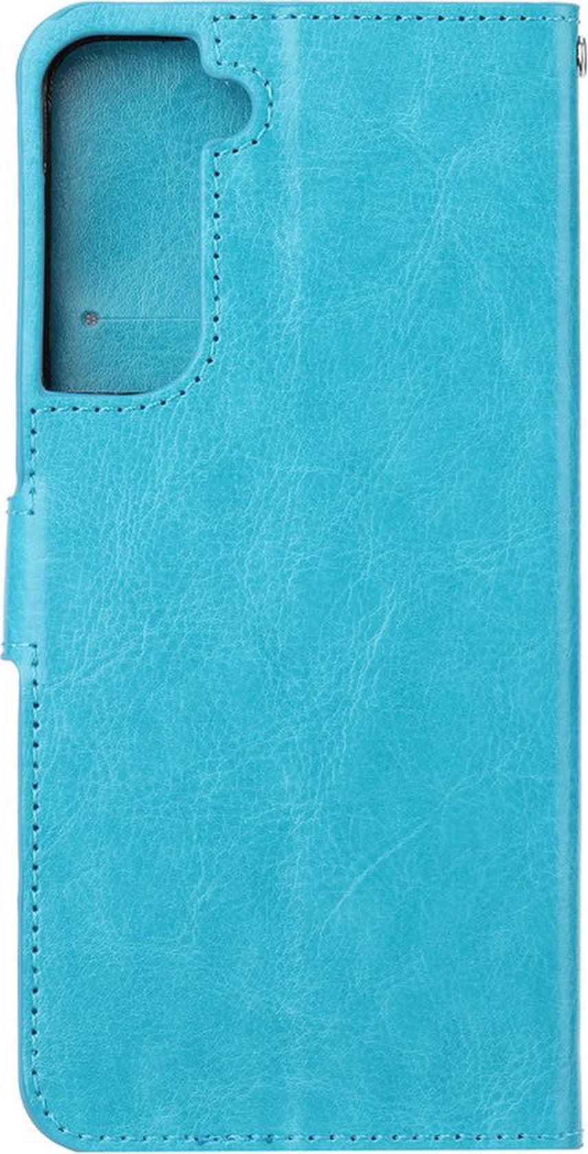 Samsung Galaxy S22 Hoesjes – Portemonnee Bookcase – Pasjeshouder – 2x Gehard Glas Screenprotector – Turquoise
