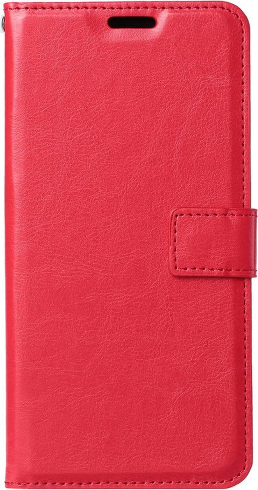 Samsung Galaxy S22 Plus Hoesjes – Portemonnee Bookcase – Pasjeshouder – Magneetsluiting – Rood + 3x Gehard Glas Screenprotector-Ilumina Benelux