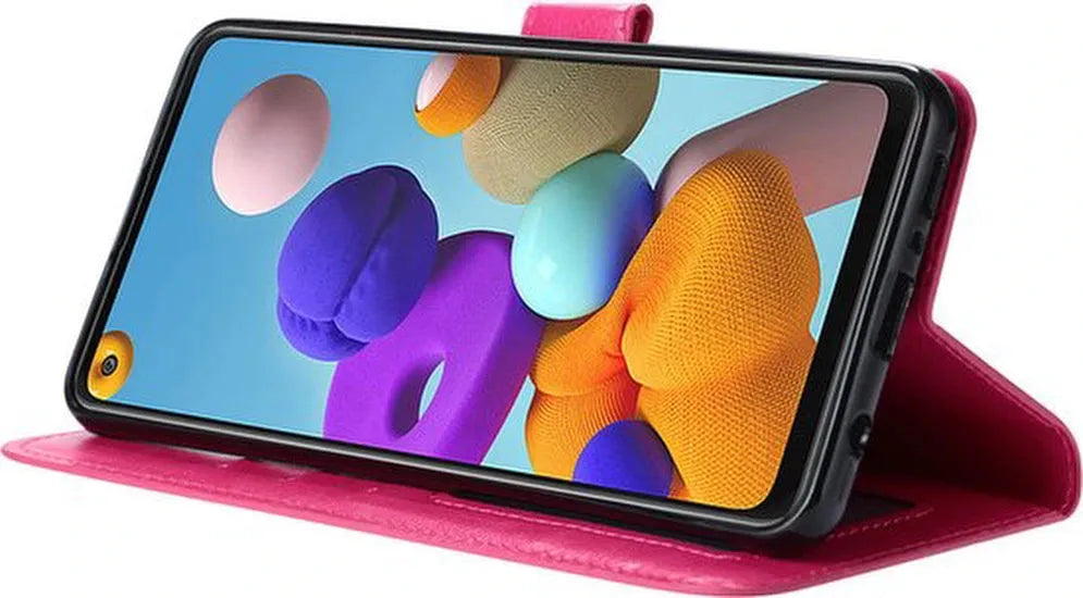 Samsung Galaxy S22 Plus Hoesjes – Portemonnee Hoes – Pasjeshouder – Magneetsluiting – Roze-Ilumina Benelux