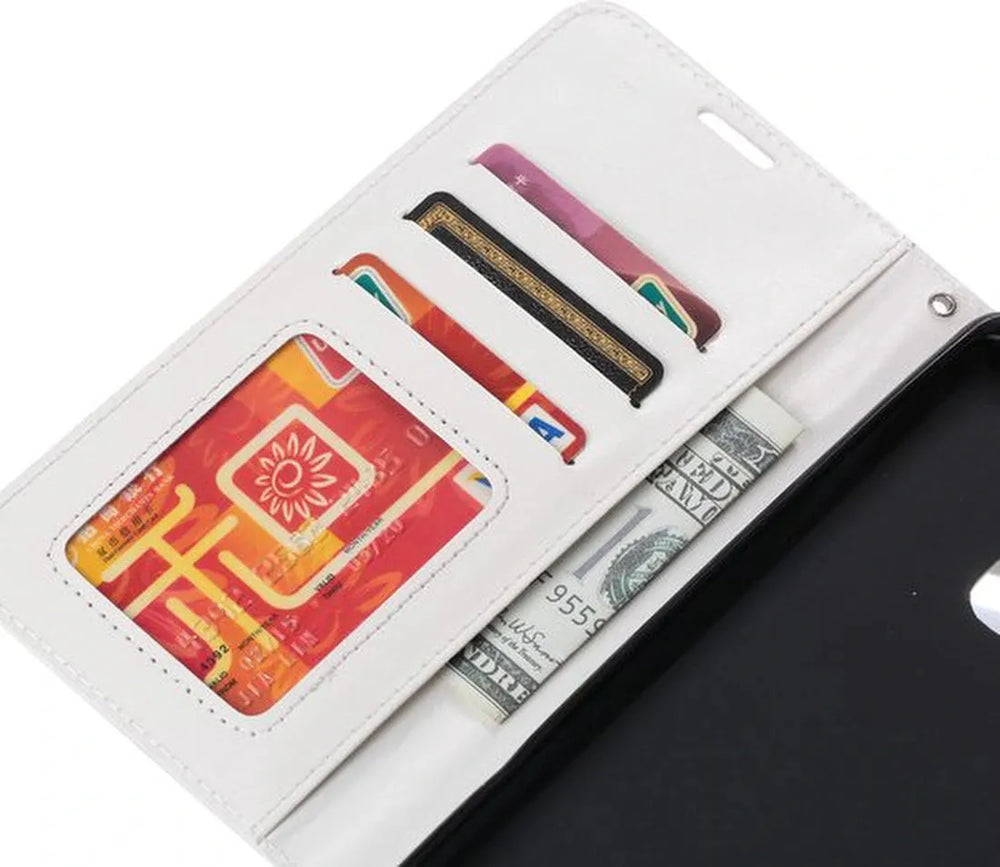 Samsung Galaxy S22 Plus Hoesjes – Portemonnee Hoes – Pasjeshouder – Magneetsluiting – Wit-Ilumina Benelux