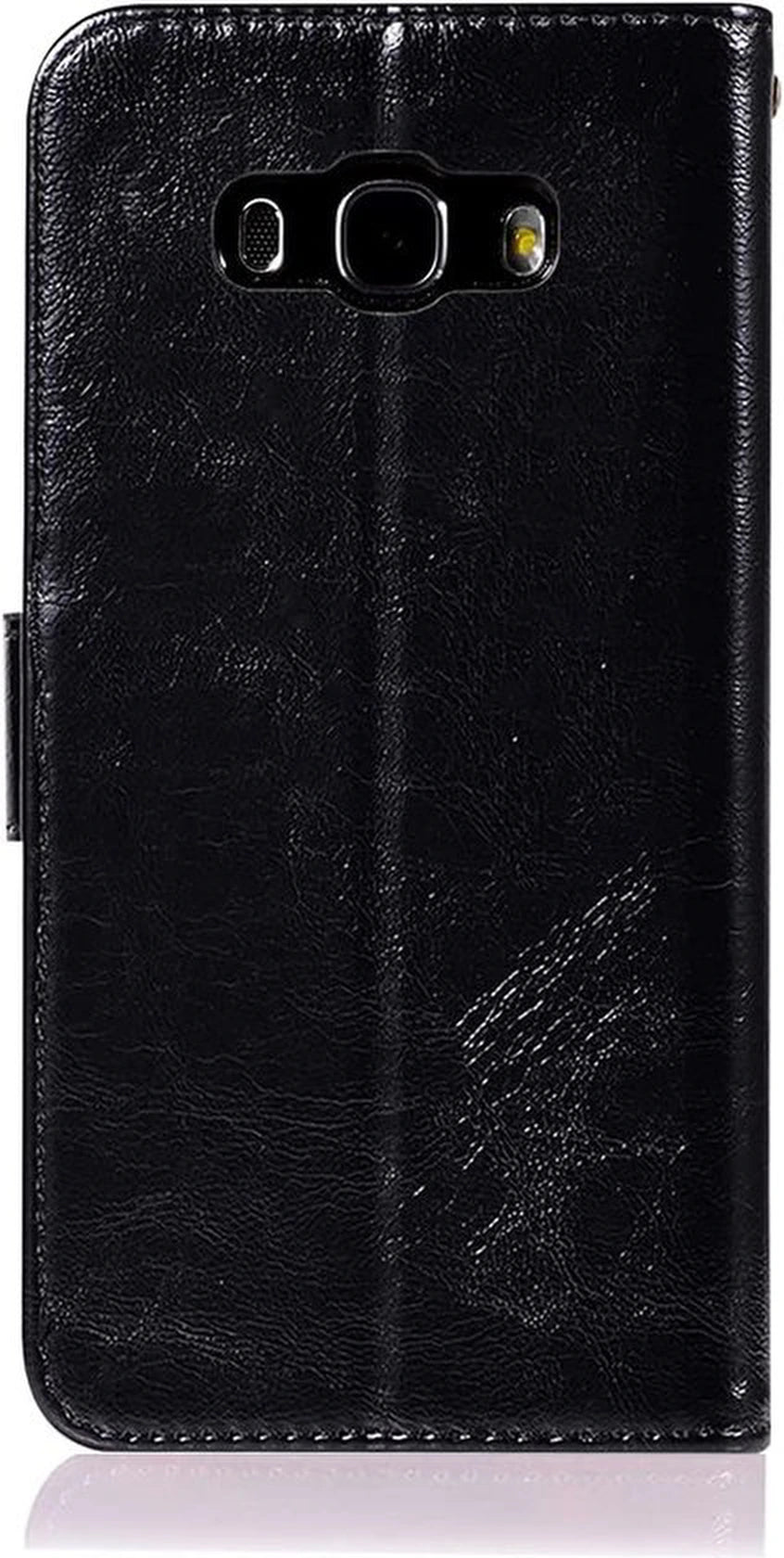 Samsung Galaxy J5 2016 Hoesjes – Portemonnee Bookcase – Magneetsluiting – 3 Pasjes – Goud + 3x Gehard Glas Screenprotector