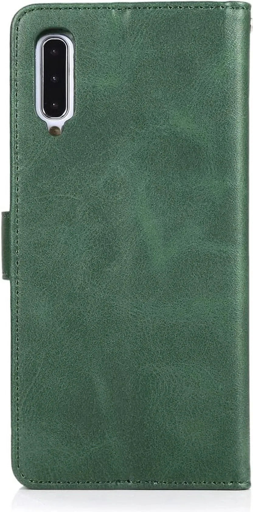 Samsung Galaxy A30/A50/A50s Hoesjes – Portemonnee Bookcase – Pasjeshouder – 2x Gehard Glas Screenprotector – Groen-Ilumina Benelux