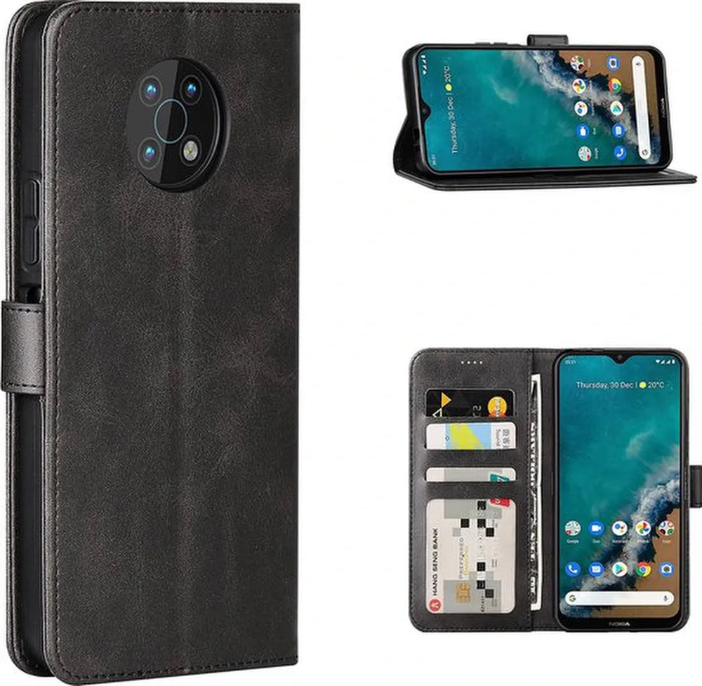 Nokia G50 Hoesjes – Portemonnee Hoes – Pasjeshouder – 2x Screenprotector – Zwart-Ilumina Benelux