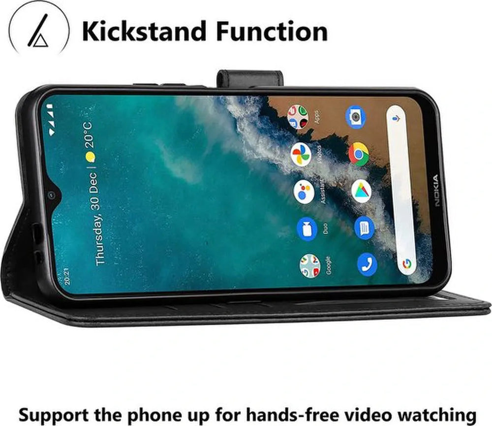 Nokia G50 Hoesjes – Portemonnee Hoes – Pasjeshouder – 2x Screenprotector – Zwart-Ilumina Benelux