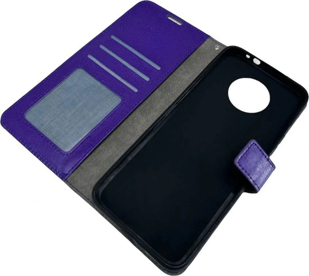 Nokia G50 Hoesjes – Portemonnee Hoes – Pasjeshouder – 2x Screenprotector – Paars-Ilumina Benelux