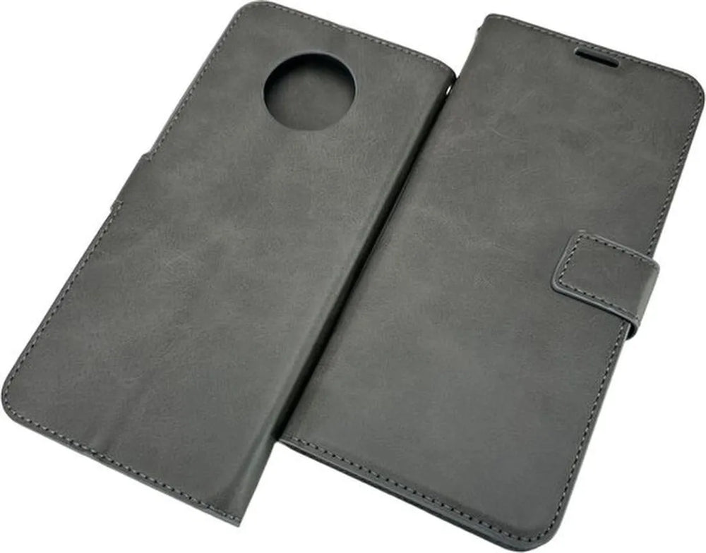 Nokia G50 Hoesjes – Portemonnee Hoes – Magneetsluiting – Inclusief Screenprotector – Grijs-Ilumina Benelux