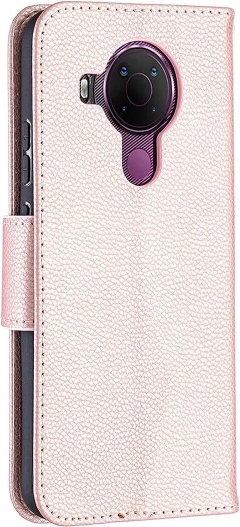 Nokia 5.4 / 3.4 Hoesjes – Bookcase Portemonnee Hoes – Magneetsluiting – 2x Screenprotector – Roségoud-Ilumina Benelux