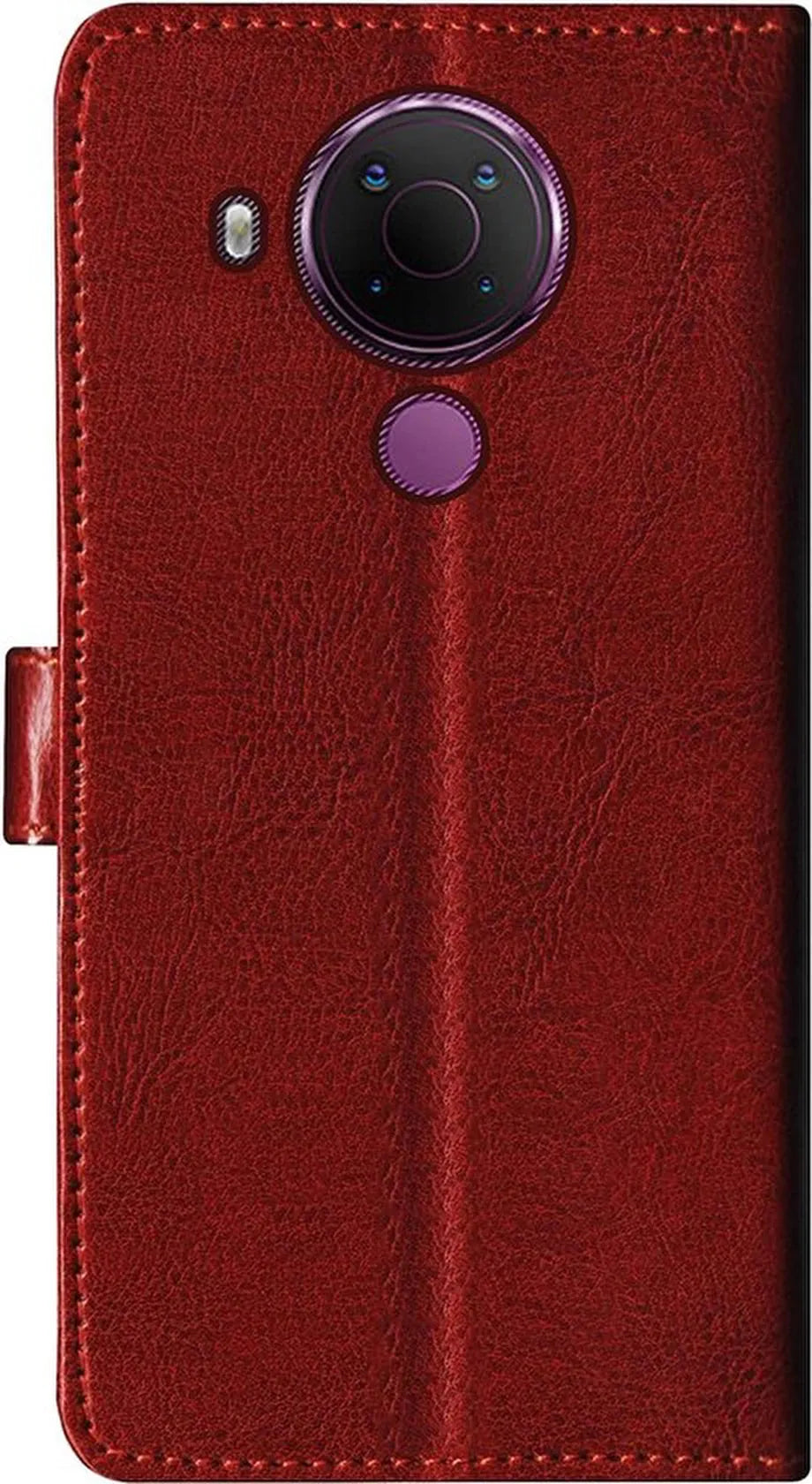 Nokia 5.4/3.4 Hoesjes – Bookcase Portemonnee – Pasjeshouder – Inclusief 2x Screenprotector – Bruin-Ilumina Benelux