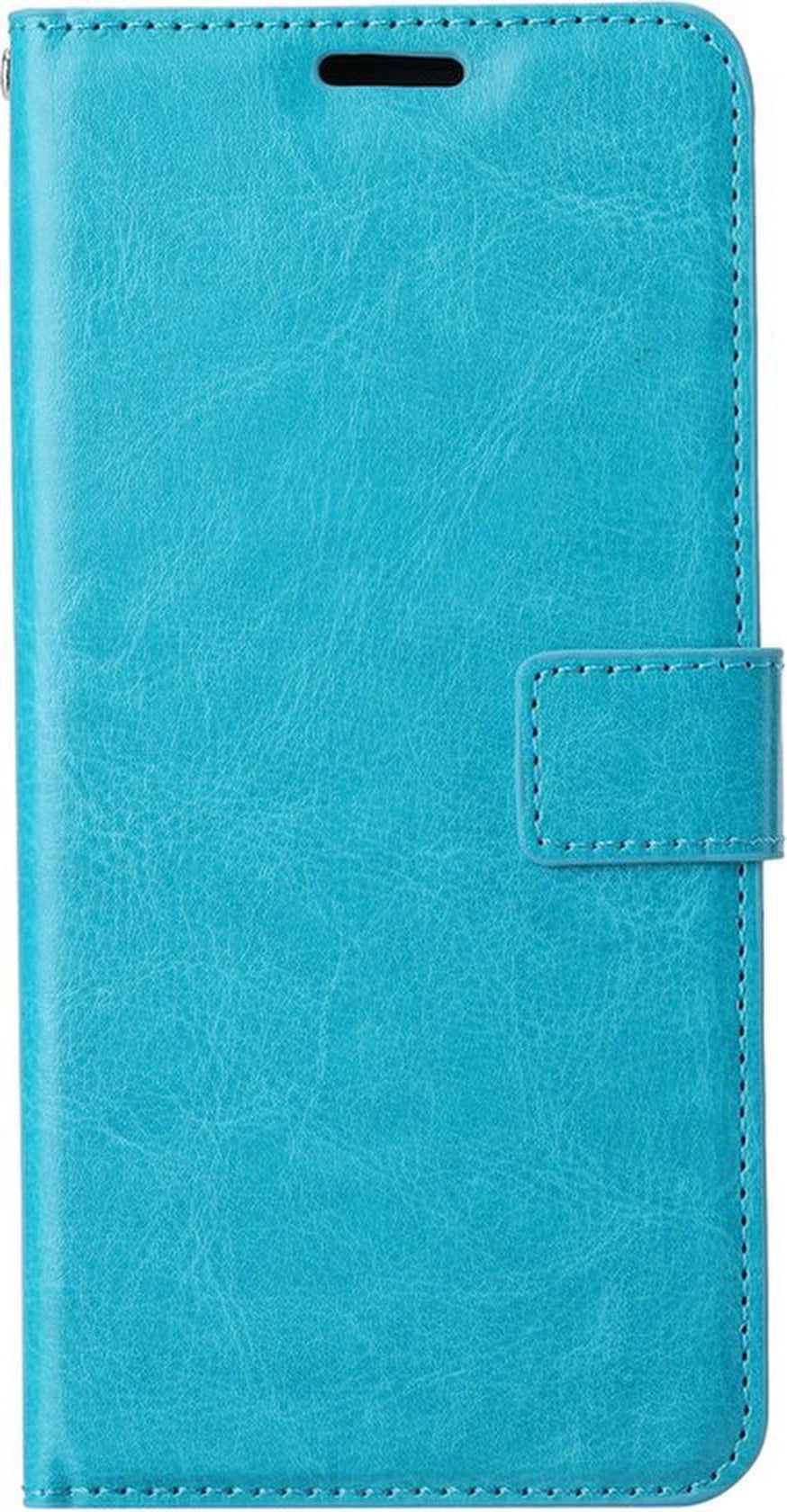 Motorola Moto E7 Hoesjes – Portemonnee Hoes – Pasjeshouder – Magneetsluiting – Turquoise