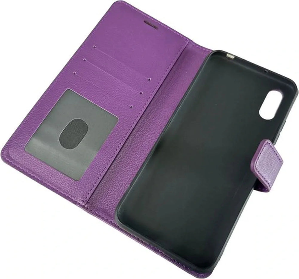 Xiaomi Redmi 9A/9AT Hoesjes – Bookcase Portemonnee – Pasjeshouder – Magneetsluiting – Paars-Ilumina Benelux