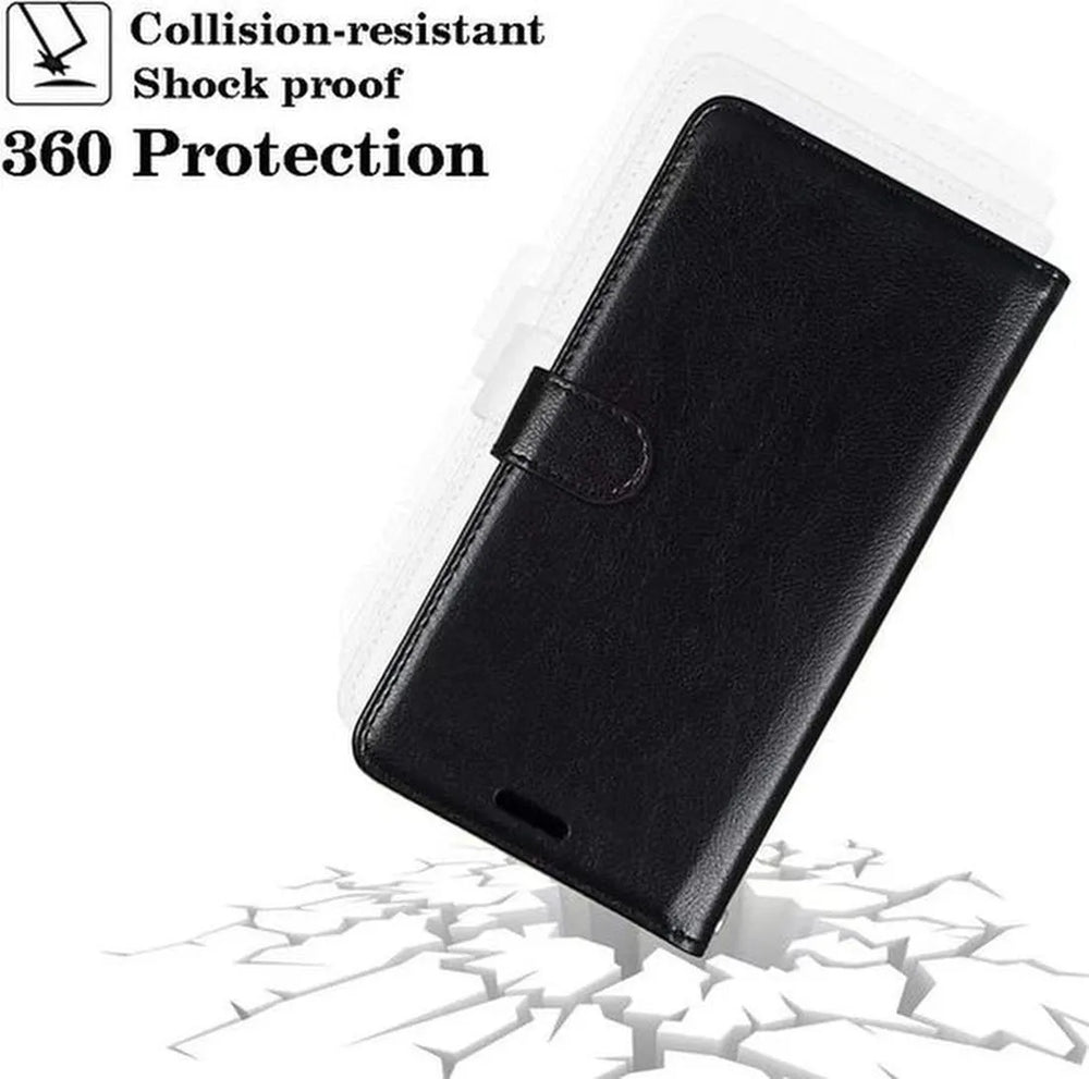 Xiaomi Redmi Note 9T Hoesjes – Portemonnee Hoes – Pasjeshouder – Magneetsluiting – Zwart-Ilumina Benelux