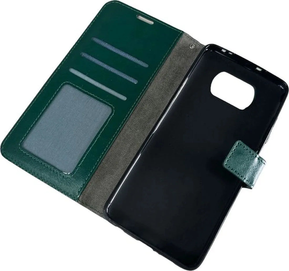 Xiaomi Poco X3/X3 Pro Hoesjes – Portemonnee Hoes – Pasjeshouder – 2x Screenprotector – Groen-Ilumina Benelux