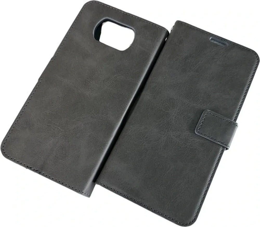 Xiaomi Poco X3 / X3 Pro Hoesjes – Portemonnee Hoes – Pasjeshouder – Magneetsluiting – Grijs-Ilumina Benelux