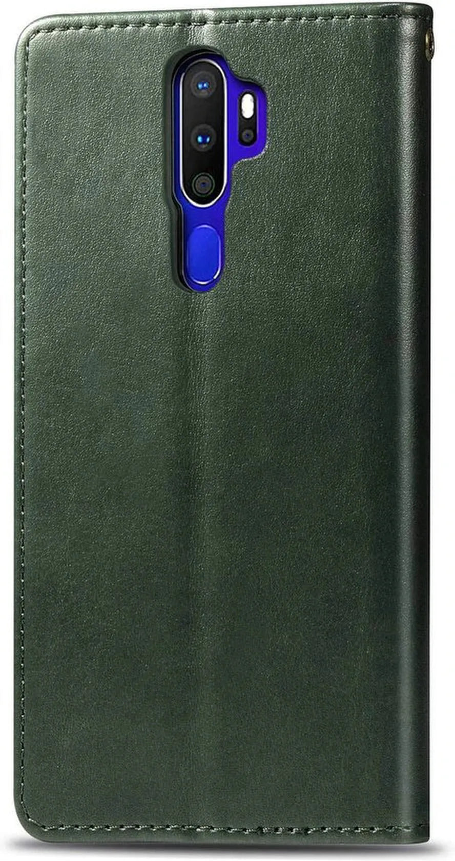 Oppo A5 2020/A9 2020 Hoesjes – Bookcase Portemonnee – Pasjeshouder – 3x Screenprotector – Groen-Ilumina Benelux