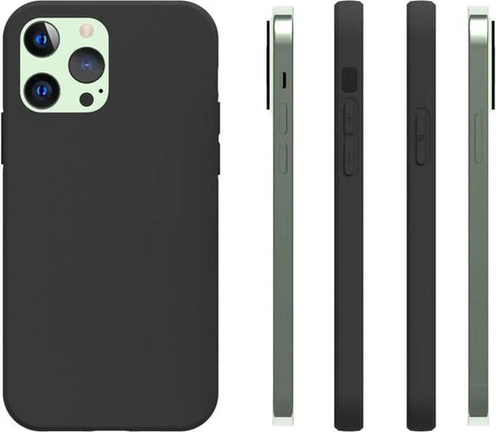 iPhone 13 Hoesjes – Siliconen Backcover – Soft Grip – Schokbestendig – Zwart-Ilumina Benelux