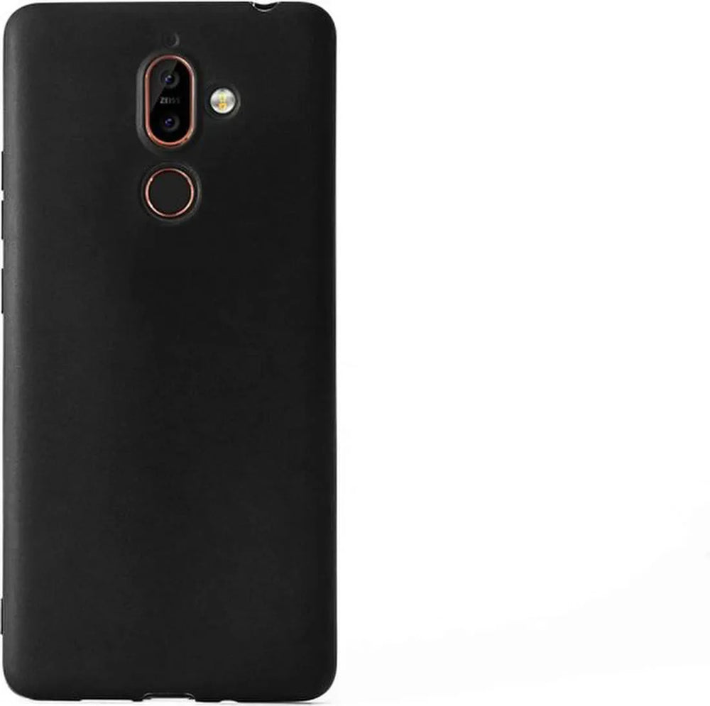 Nokia 7 Plus Hoesjes – Siliconen Backcover – Soft Silicone – Schokbestendig – Zwart-Ilumina Benelux