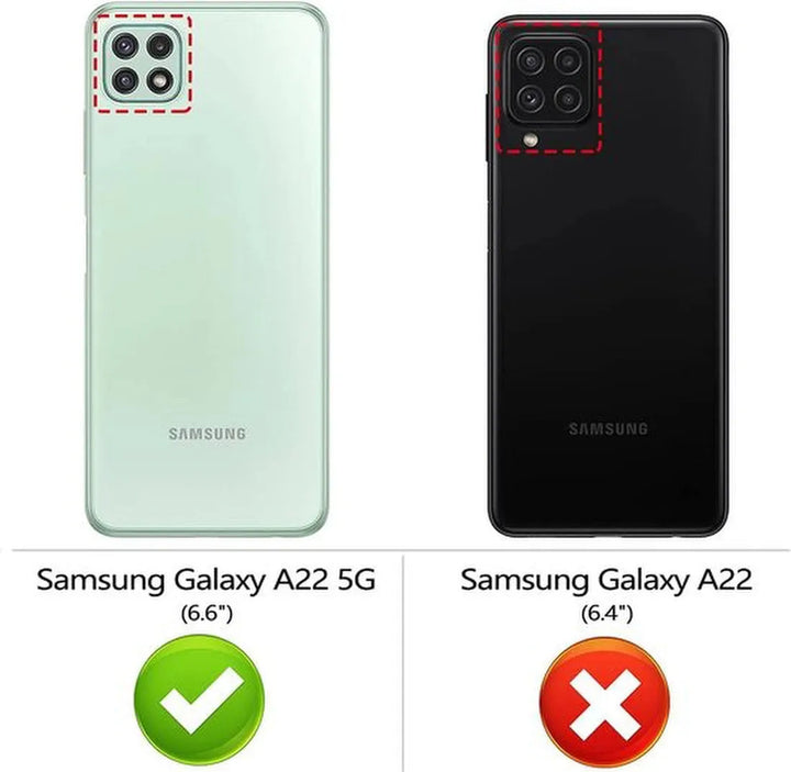 Samsung Galaxy A22 5G Hoesjes – Siliconen Backcover – Soft Touch – Inclusief Screenprotector – Zwart-Ilumina Benelux