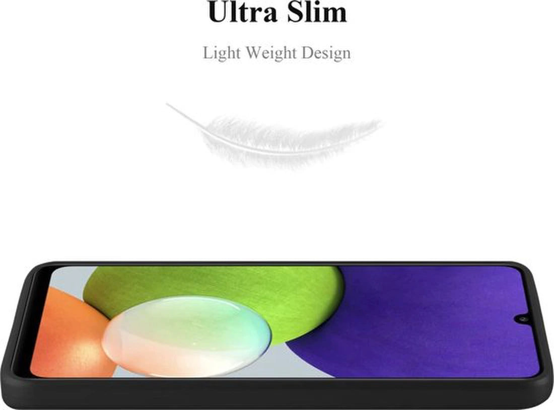 Samsung Galaxy A22 4G Hoesjes – Siliconen Backcover – Soft Touch – Inclusief Screenprotector – Zwart