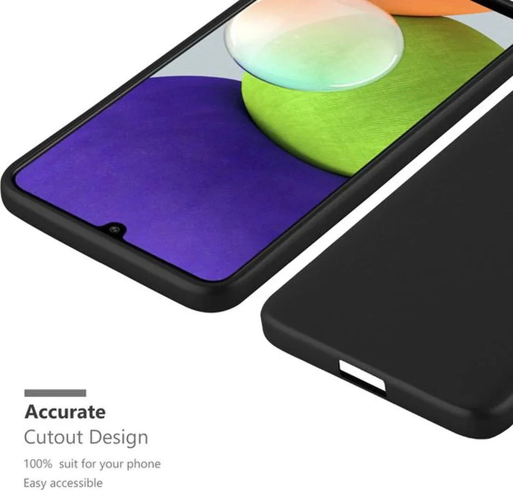 Samsung Galaxy A22 4G Hoesjes – Siliconen Backcover – Soft Touch – Schokbestendig – Zwart-Ilumina Benelux