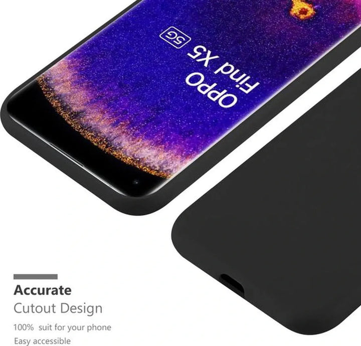 Oppo Find X5 Hoesjes – Siliconen Backcover – Schokbestendig – Inclusief 3x Gehard Glas Screenprotector – Zwart-Ilumina Benelux