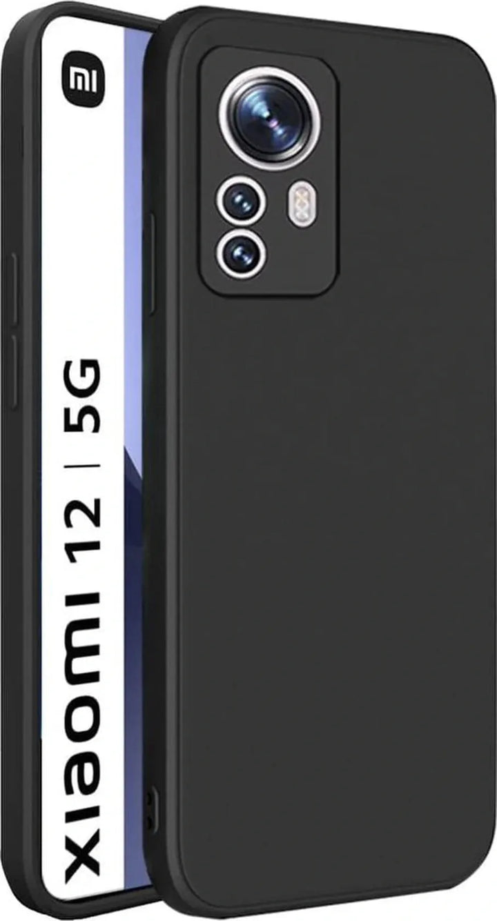 Xiaomi 12 / 12X Hoesjes – Siliconen Backcover – Schokbestendig – Zwart-Ilumina Benelux