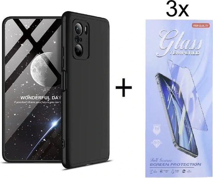 Xiaomi Poco F3 Hoesjes – Siliconen Backcover – Zwart – Inclusief 3x Screenprotector-Ilumina Benelux