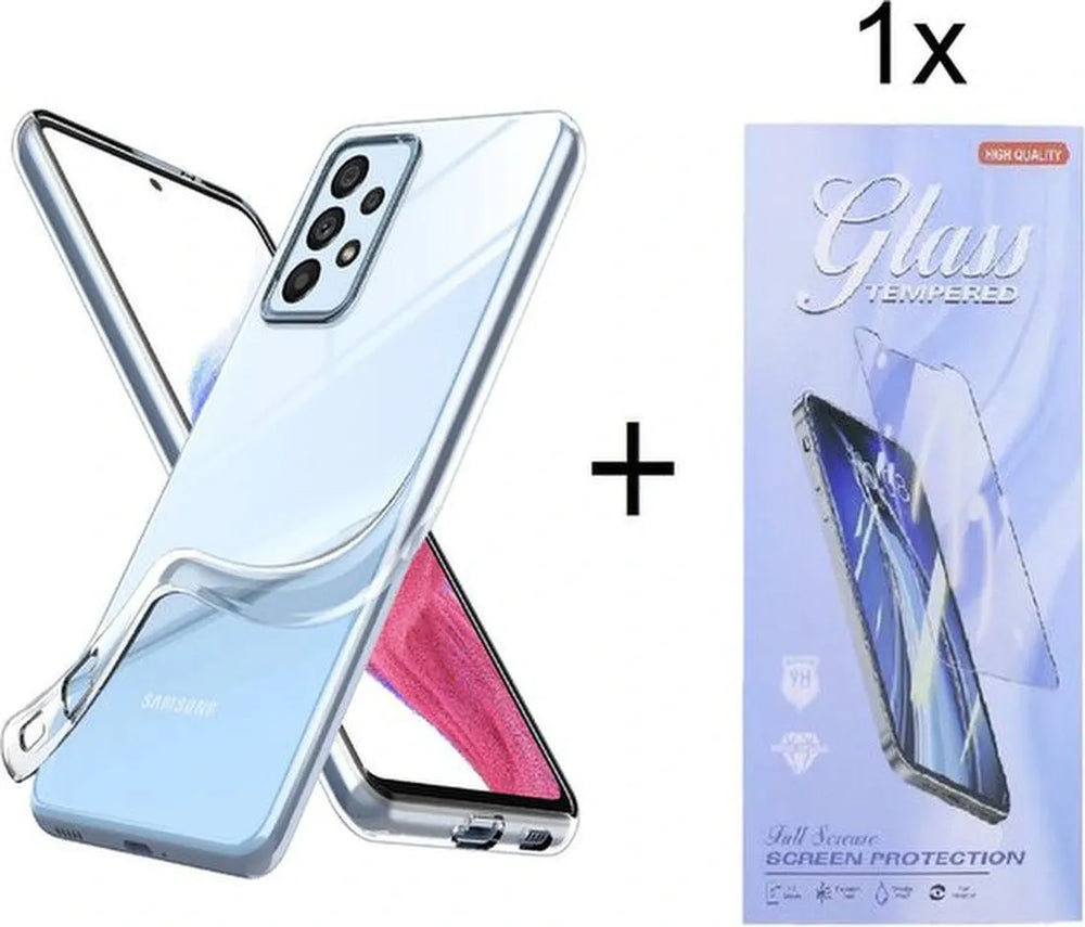 Samsung Galaxy A53 5G Hoesjes – Transparante Siliconen Backcover – Soft Grip – Inclusief Screenprotector-Ilumina Benelux
