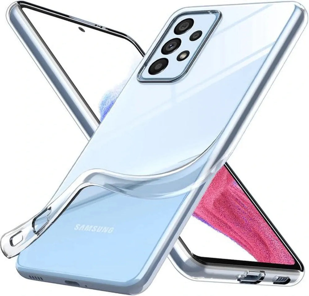Samsung Galaxy A53 5G Hoesjes – Transparante Siliconen Backcover – Soft Grip – Inclusief 2x Screenprotector-Ilumina Benelux