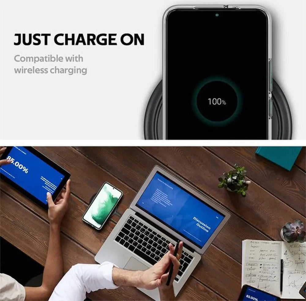 Samsung Galaxy S22 Hoesjes – Transparante Siliconen Backcover – Soft Grip – Inclusief Screenprotector-Ilumina Benelux