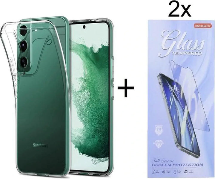 Samsung Galaxy S21 FE Hoesjes – Siliconen Backcover – Transparant – Inclusief 2x Screenprotector-Ilumina Benelux