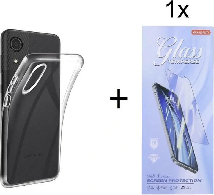 Samsung Galaxy A03 Core Hoesjes – Siliconen Backcover – Transparant – Inclusief 1x Screenprotector – Soft Cover-Ilumina Benelux