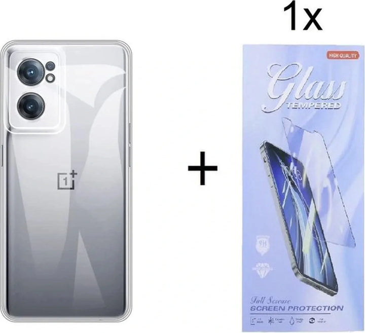 OnePlus Nord CE 2 5G Hoesjes – Siliconen Backcover – Transparant – Inclusief Screenprotector-Ilumina Benelux