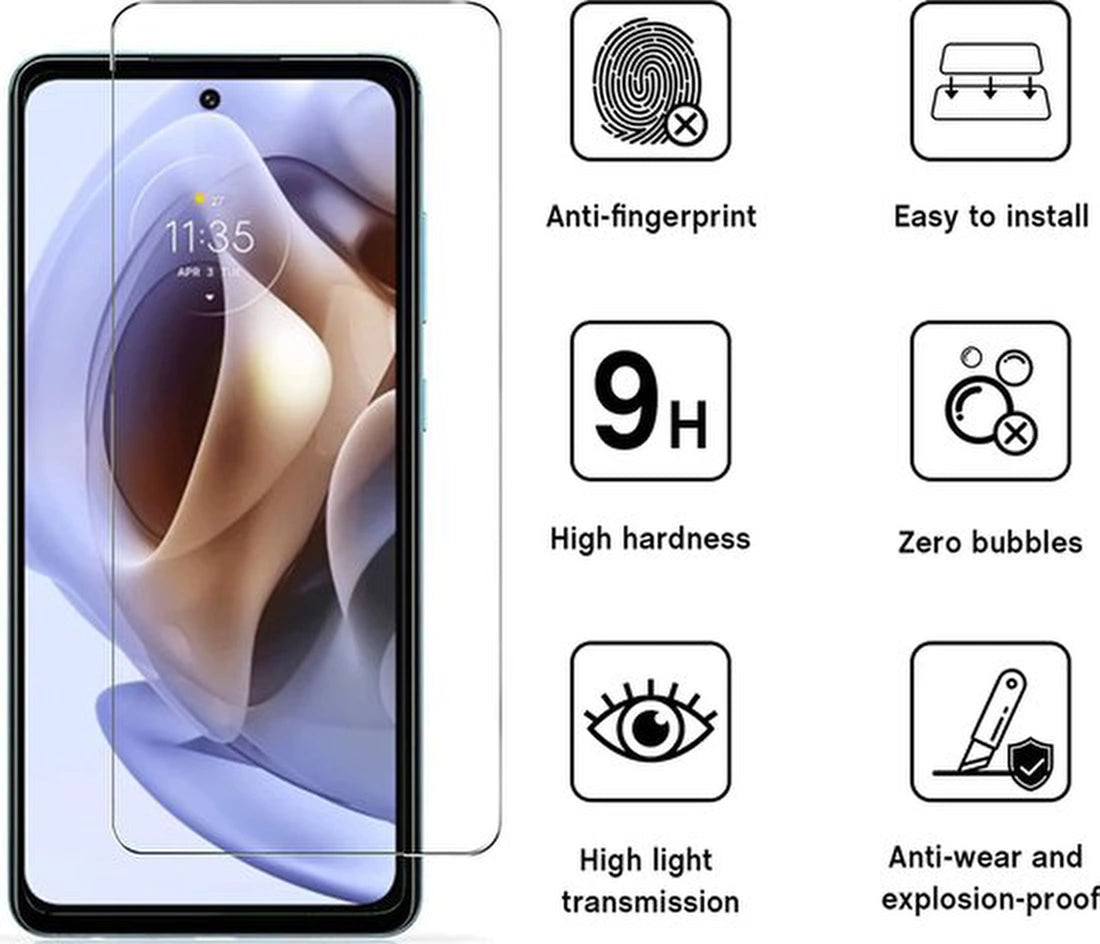 Screenprotector - Geschikt voor Motorola Moto G31 / G41 / G71 5G Screenprotector 3x - 9H Glas (3-Pack)