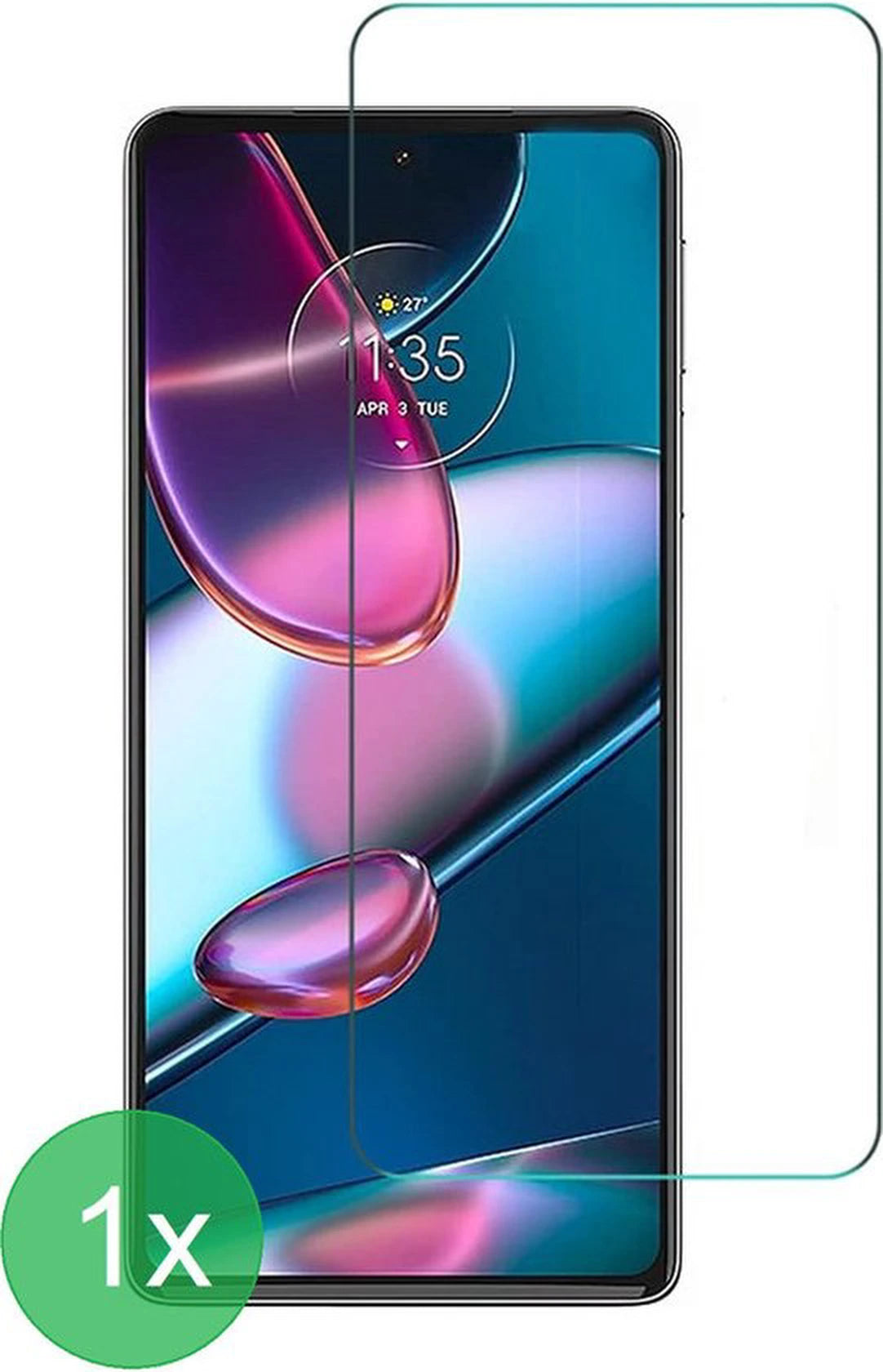 Screenprotector - Geschikt voor Motorola Edge 30 Pro Screenprotector 1x - 9H Glas (1-Pack)