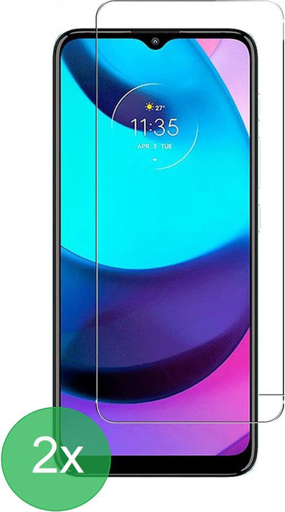 Screenprotector - Geschikt voor Motorola Moto E20 / E30 / E40 Screenprotector 2x - 9H Glas (2-Pack)