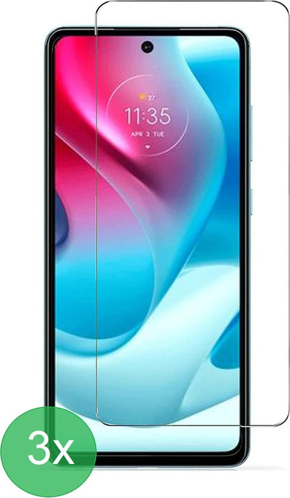 Screenprotector - Geschikt voor Motorola Moto G60s / G60 / G40 Fusion Screenprotector 3x - 9H Glas (3-Pack)
