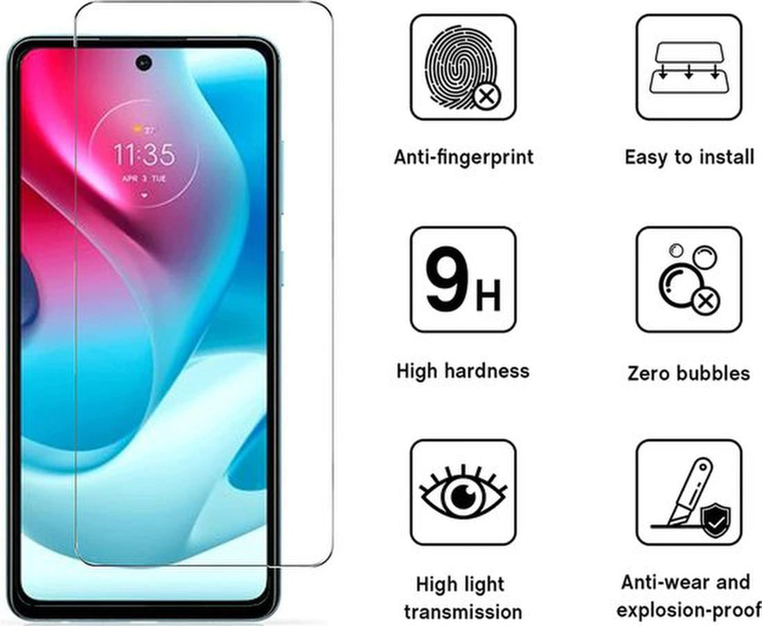 Screenprotector – Geschikt voor Motorola Moto G60s/G60/G40 Fusion – Gehard Glas 9H – Anti-kras – 5-Pack – Transparant