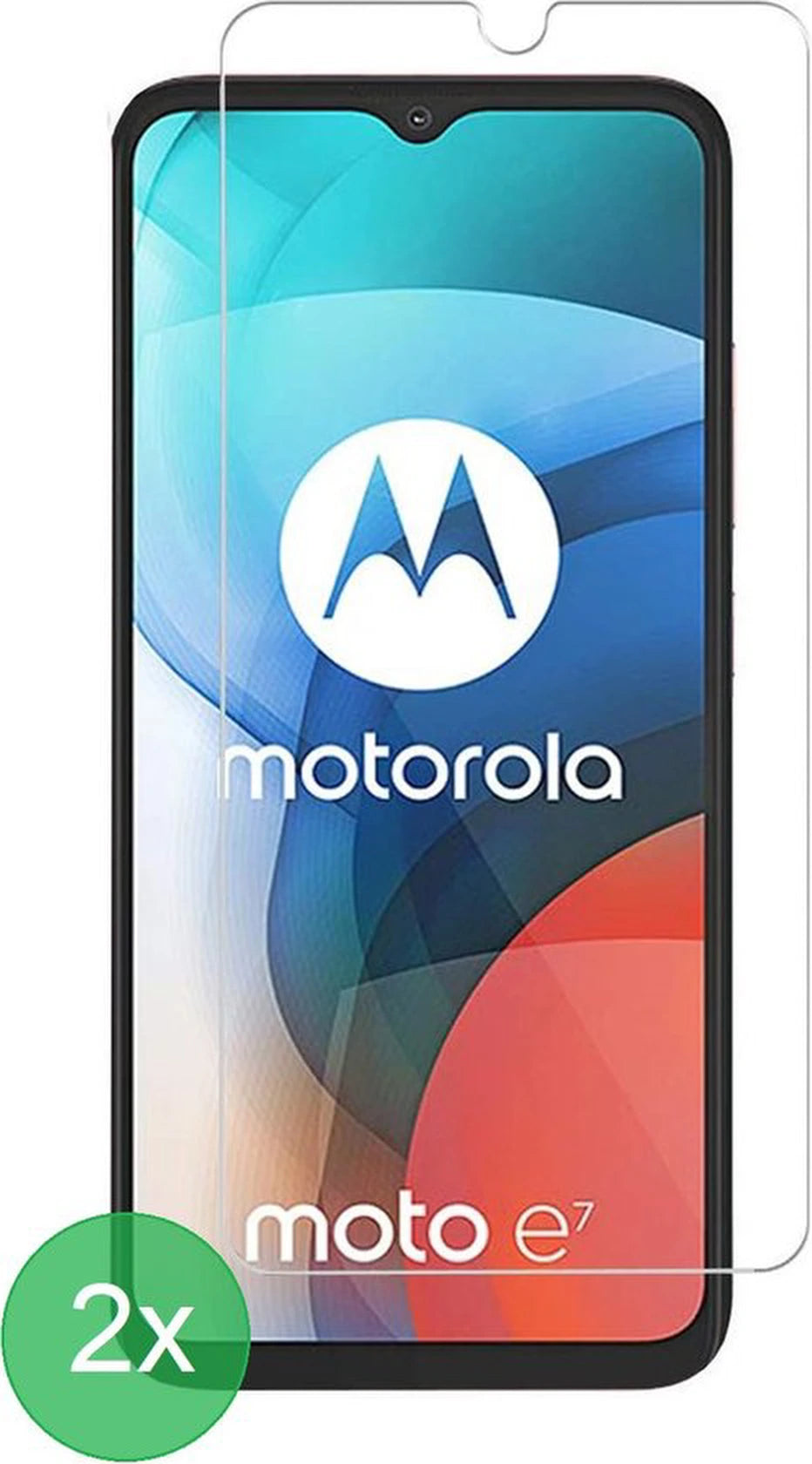 Screenprotector - Geschikt voor Motorola Moto E7 Screenprotector 2x - 9H Glas (2-Pack)