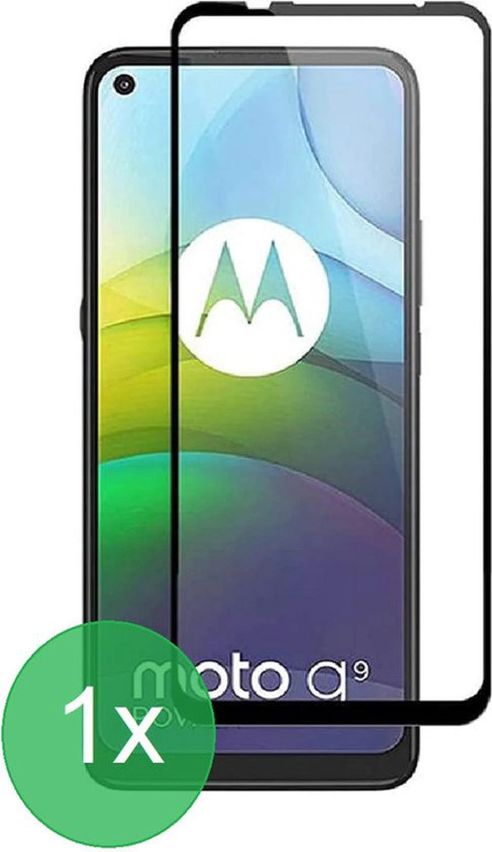 Screenprotector – Geschikt voor Motorola Moto G9 Power – Full Cover – Gehard Glas 9H – 1-Pack – Transparant