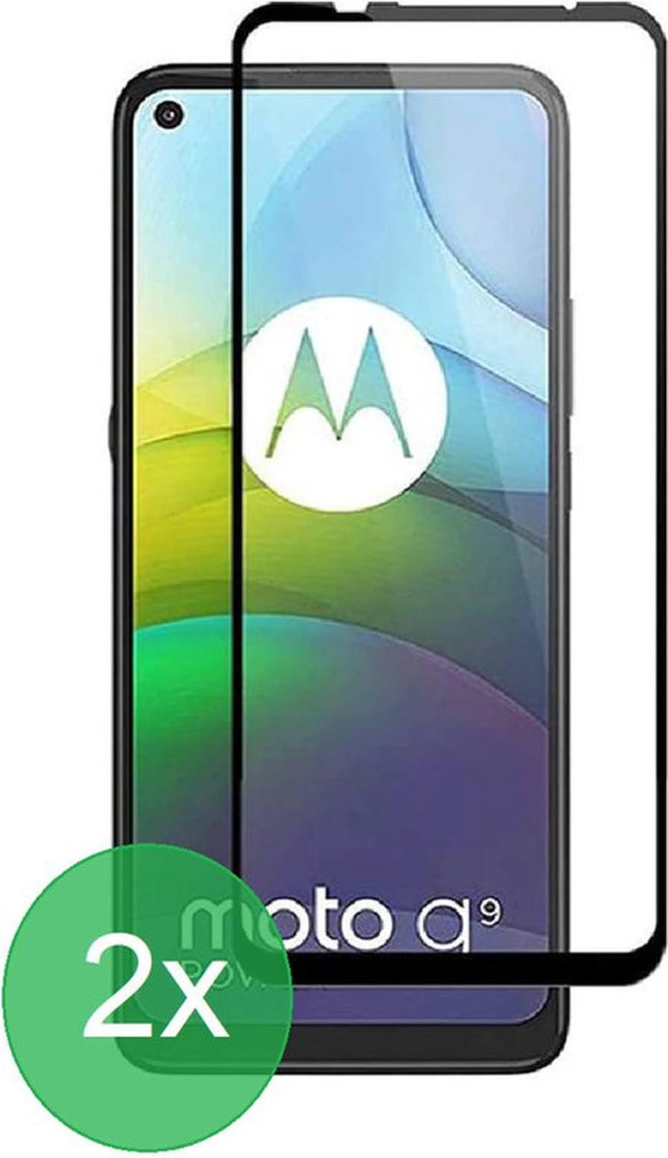 Screenprotector – Geschikt voor Motorola Moto G9 Power – Full Cover – Gehard Glas 9H – 2-Pack – Transparant
