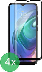 Screenprotector – Geschikt voor Motorola Moto G10/G20/G30 – Full Cover – Gehard Glas 9H – 4-Pack – Transparant